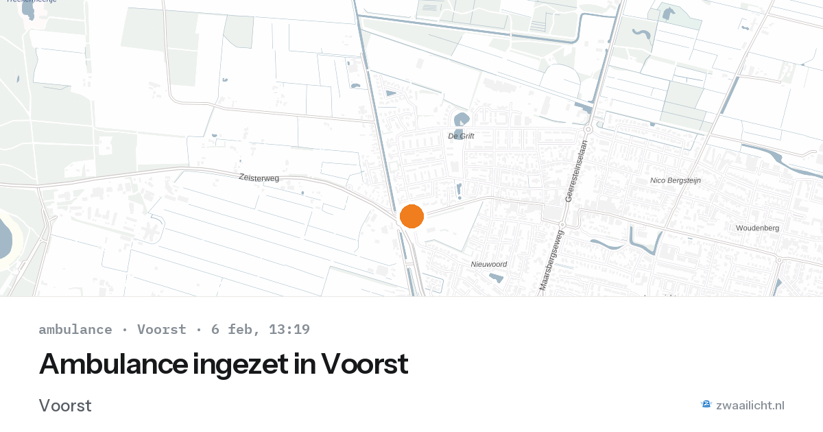 Ambulance ingezet in Voorst — 6 feb 2026