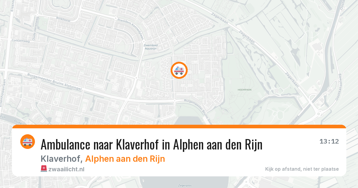Ambulance naar Klaverhof in Alphen aan den Rijn — 1 jul 2026