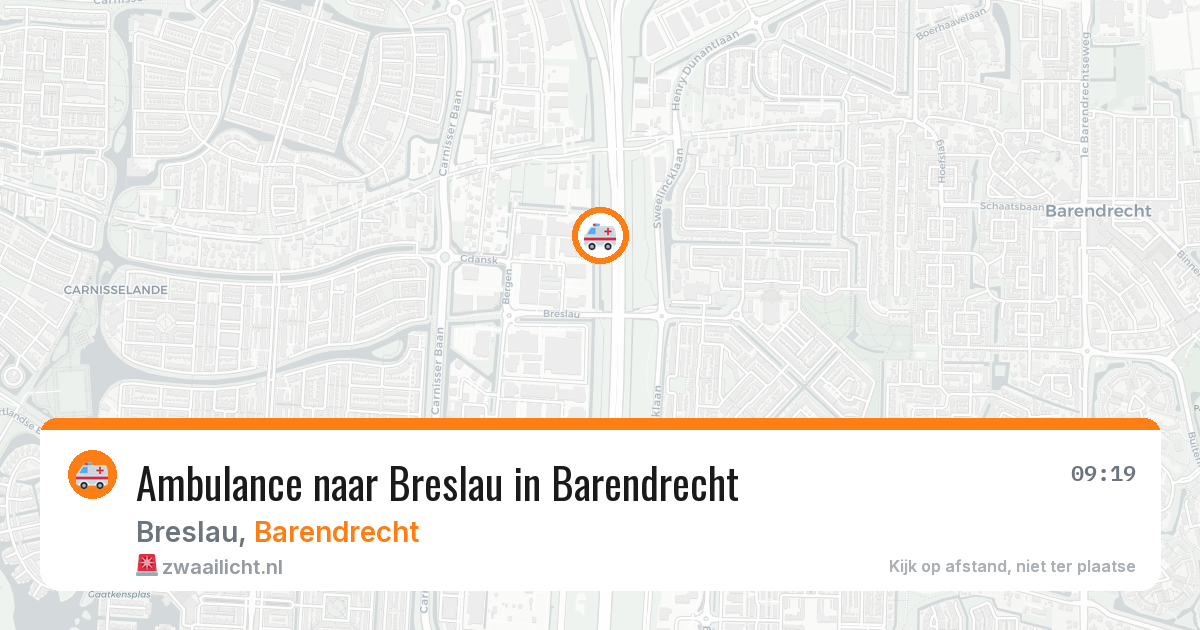 Ambulance naar Breslau in Barendrecht — 29 apr 2026