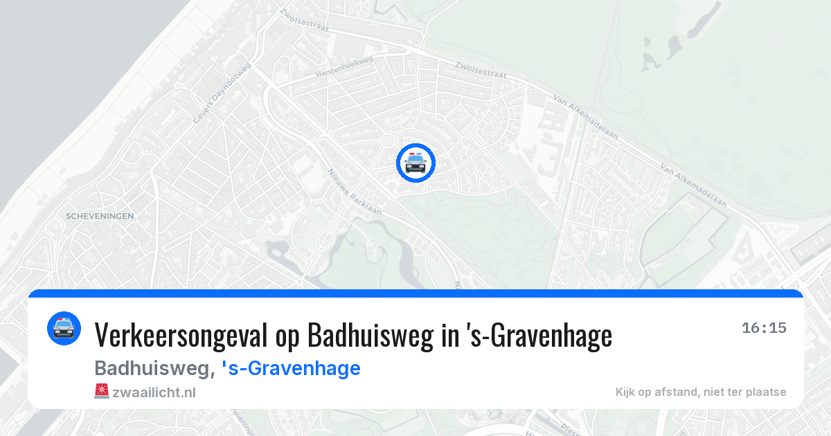 Verkeersongeval op Badhuisweg in 's-Gravenhage — 23 mei 2026
