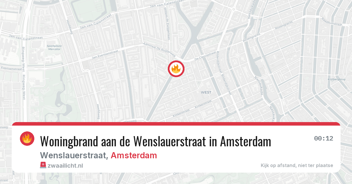 Woningbrand aan de Wenslauerstraat in Amsterdam — 24 mei 2026