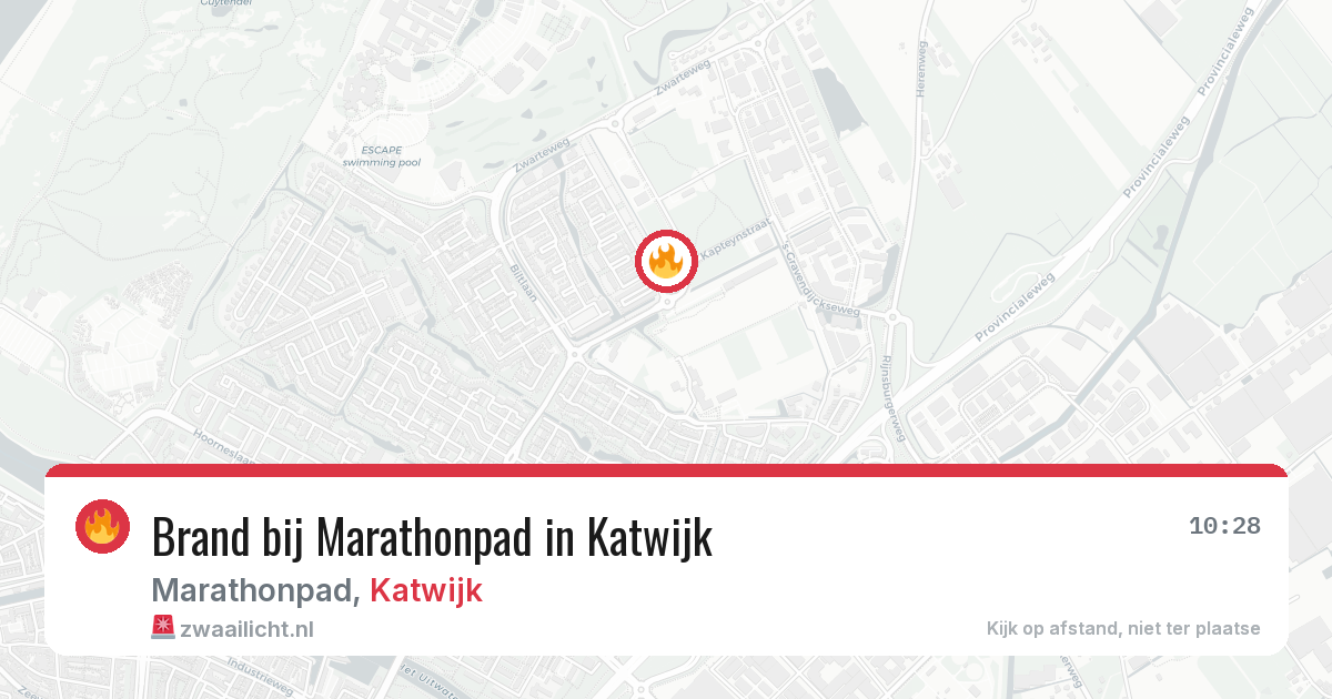 Brand bij Marathonpad in Katwijk — 7 jul 2026