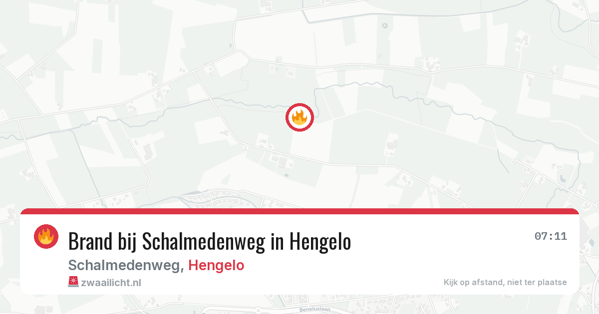 Brand bij Schalmedenweg in Hengelo — 20 jun 2026
