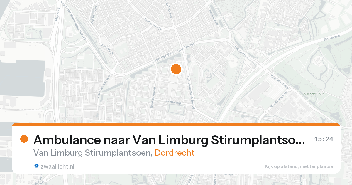 Ambulance naar Van Limburg Stirumplantsoen in Dordrecht — 19 aug 2026