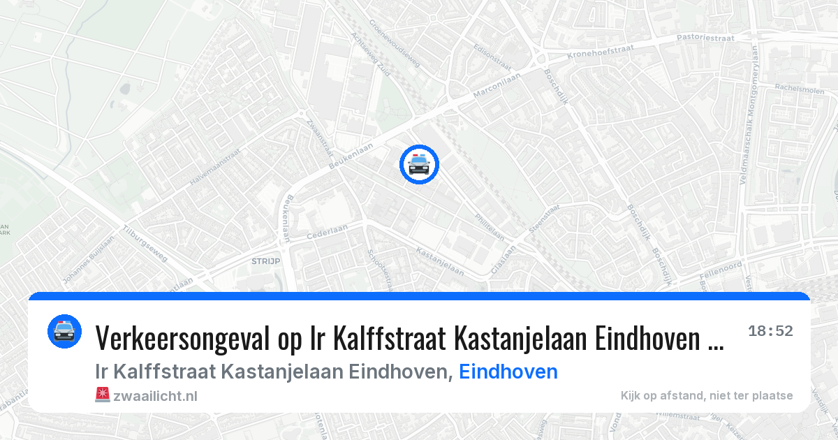 Verkeersongeval op Ir Kalffstraat Kastanjelaan Eindhoven in Eindhoven — 14 jul 2026