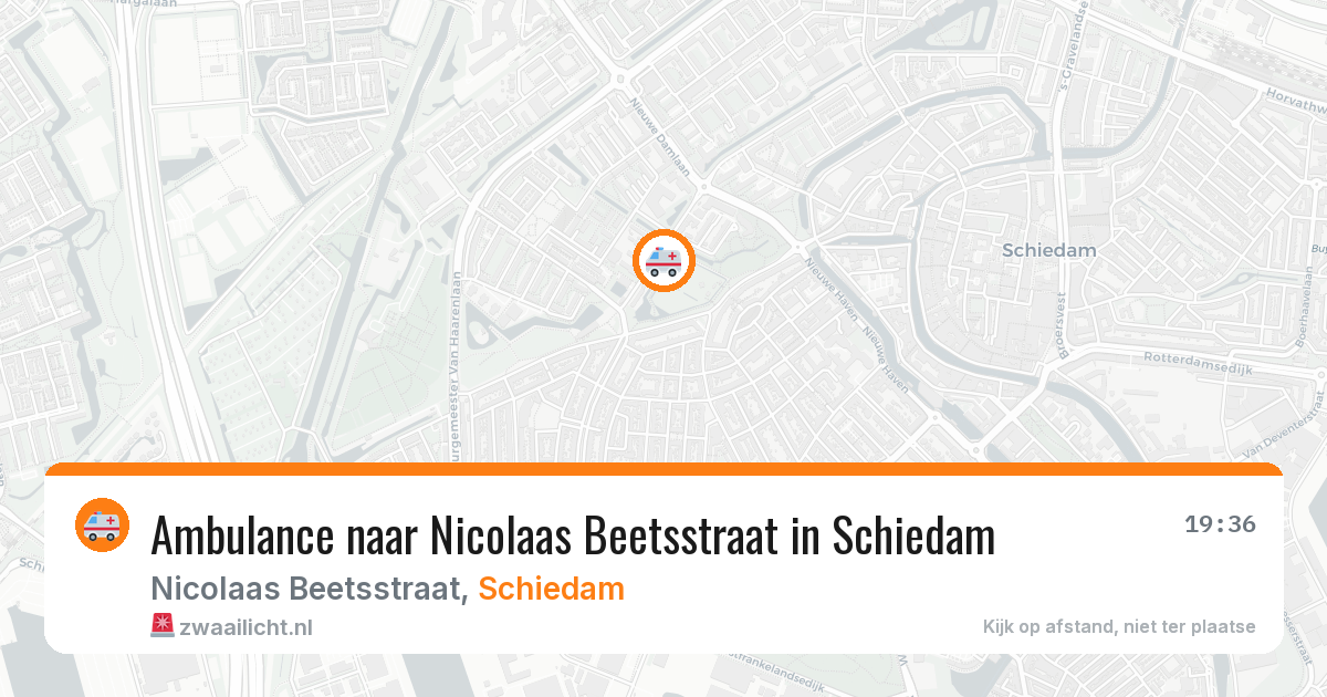 Ambulance naar Nicolaas Beetsstraat in Schiedam — 13 jul 2026
