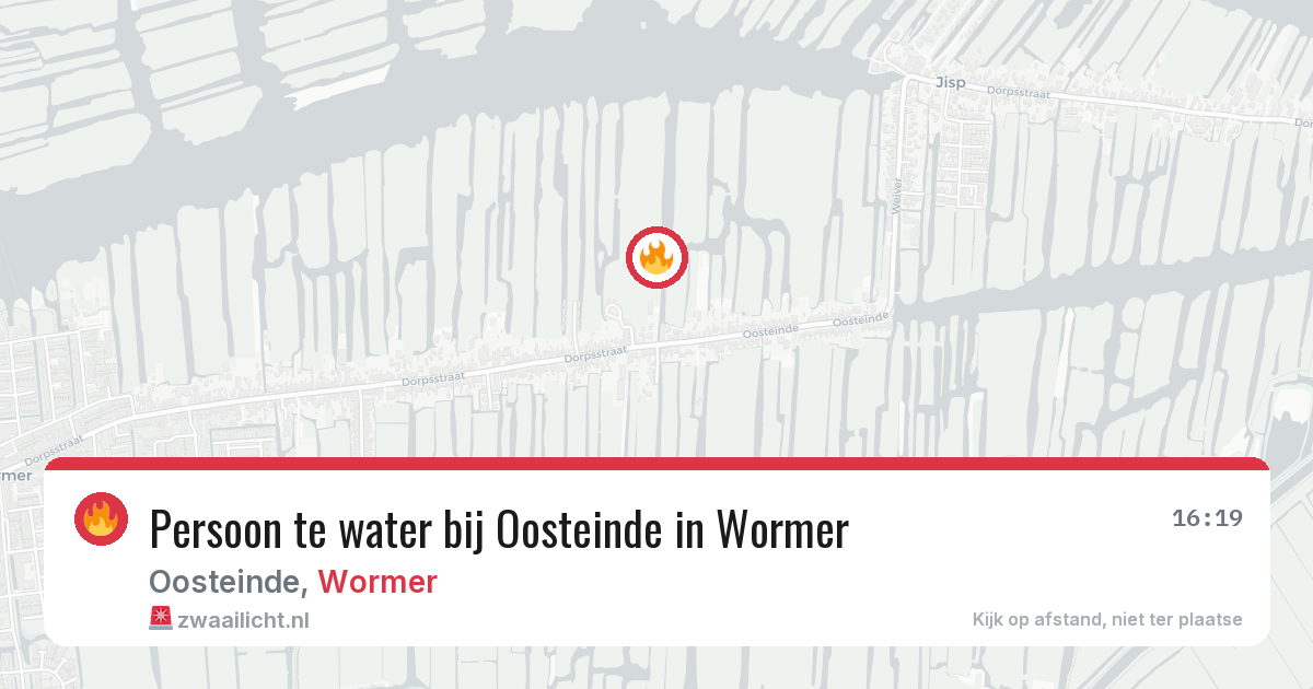 Persoon te water bij Oosteinde in Wormer — 24 jun 2026