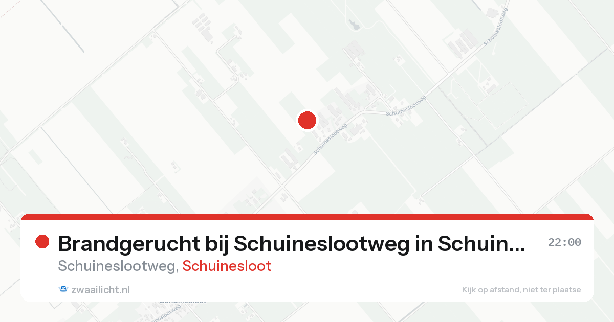 Brandgerucht bij Schuineslootweg in Schuinesloot — 18 aug 2026
