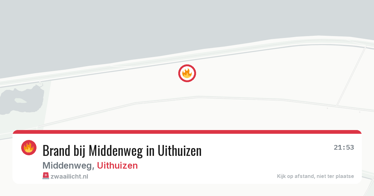 Brand bij Middenweg in Uithuizen — 7 aug 2026