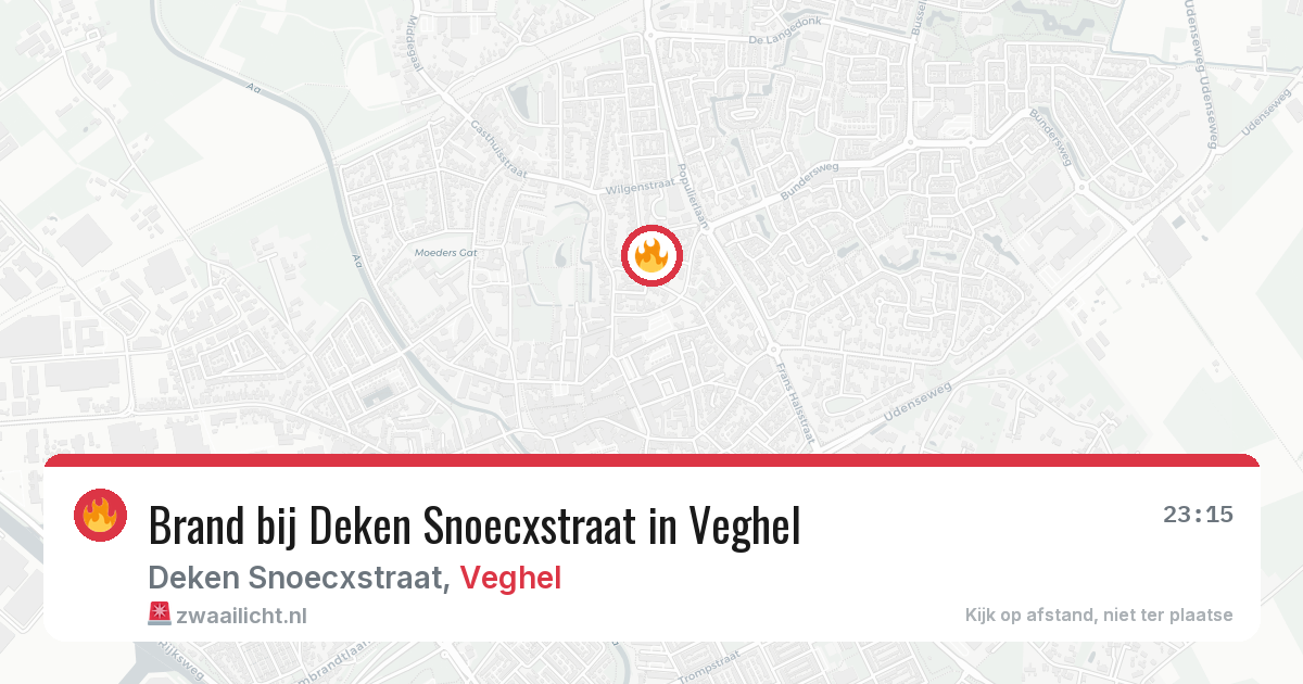 Brand bij Deken Snoecxstraat in Veghel — 18 feb 2026