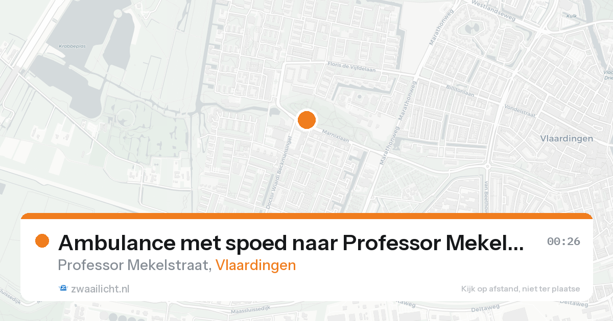 Ambulance met spoed naar Professor Mekelstraat in Vlaardingen — 25 aug 2026