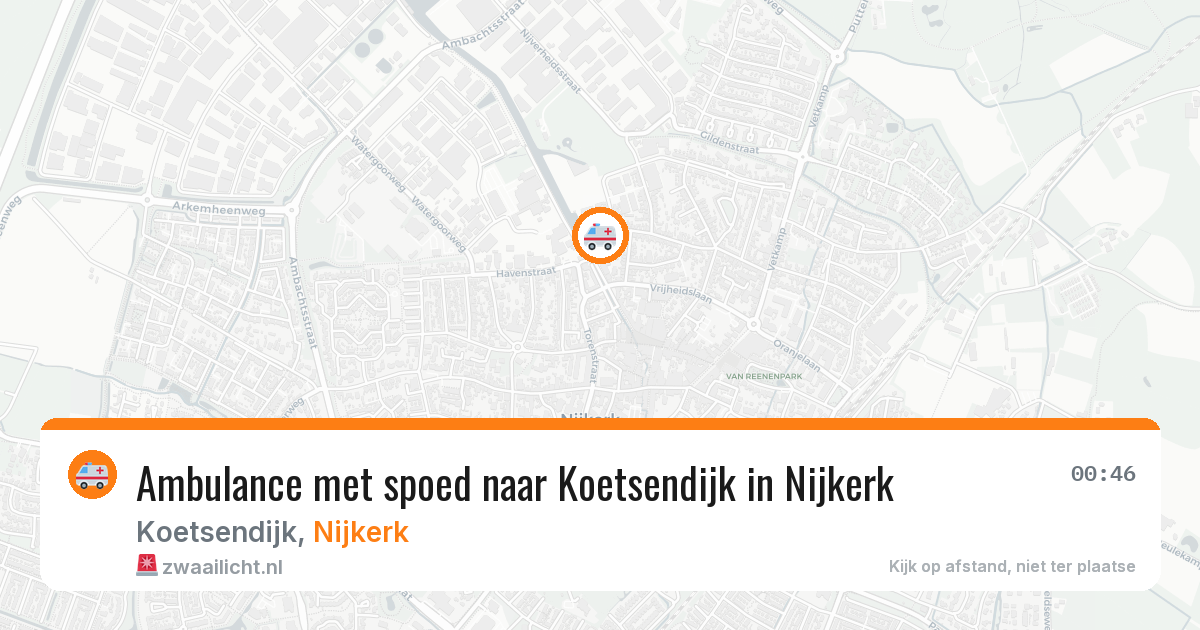 Ambulance met spoed naar Koetsendijk in Nijkerk — 3 jul 2026