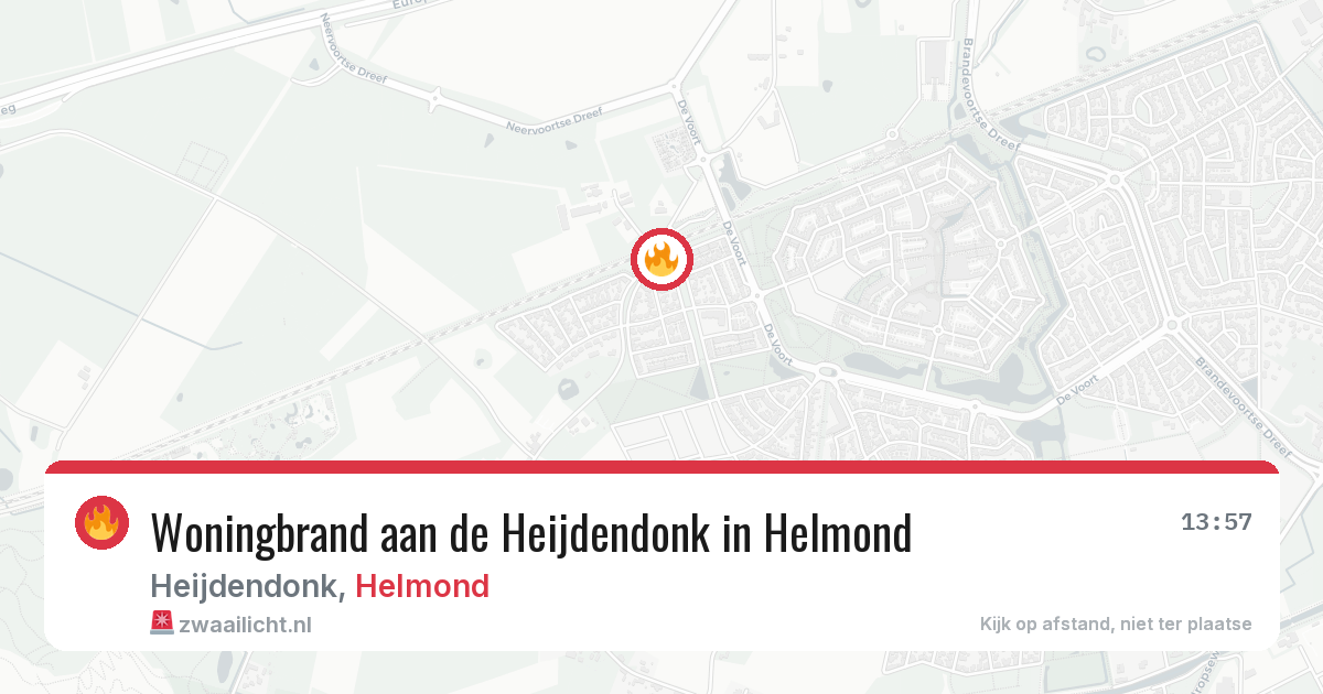 Woningbrand aan de Heijdendonk in Helmond — 31 jul 2026