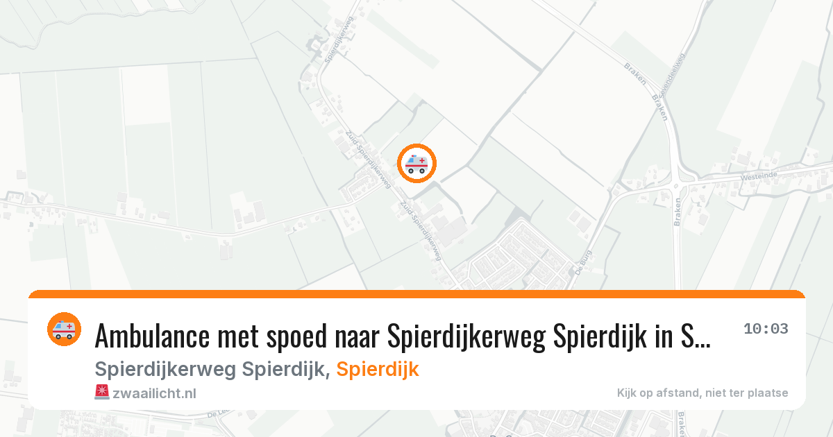 Ambulance met spoed naar Spierdijkerweg Spierdijk in Spierdijk — 3 feb 2026