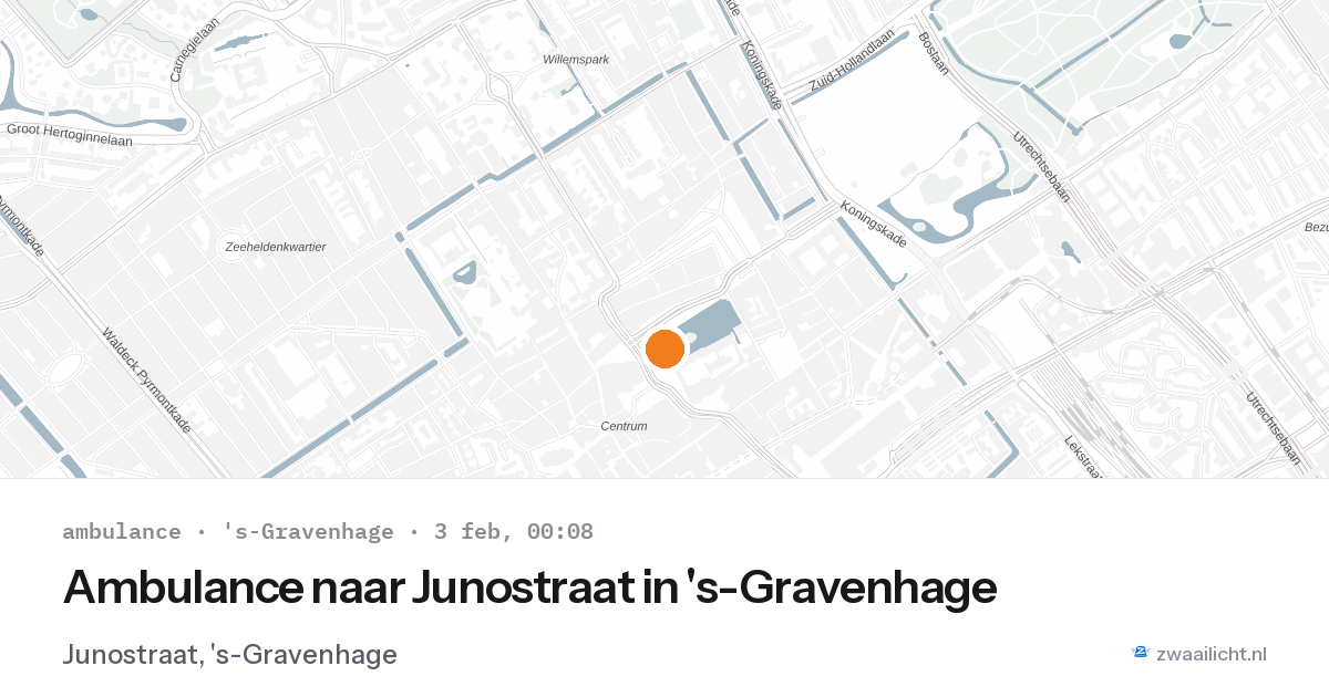 Ambulance naar Junostraat in 's-Gravenhage — 2 feb 2026