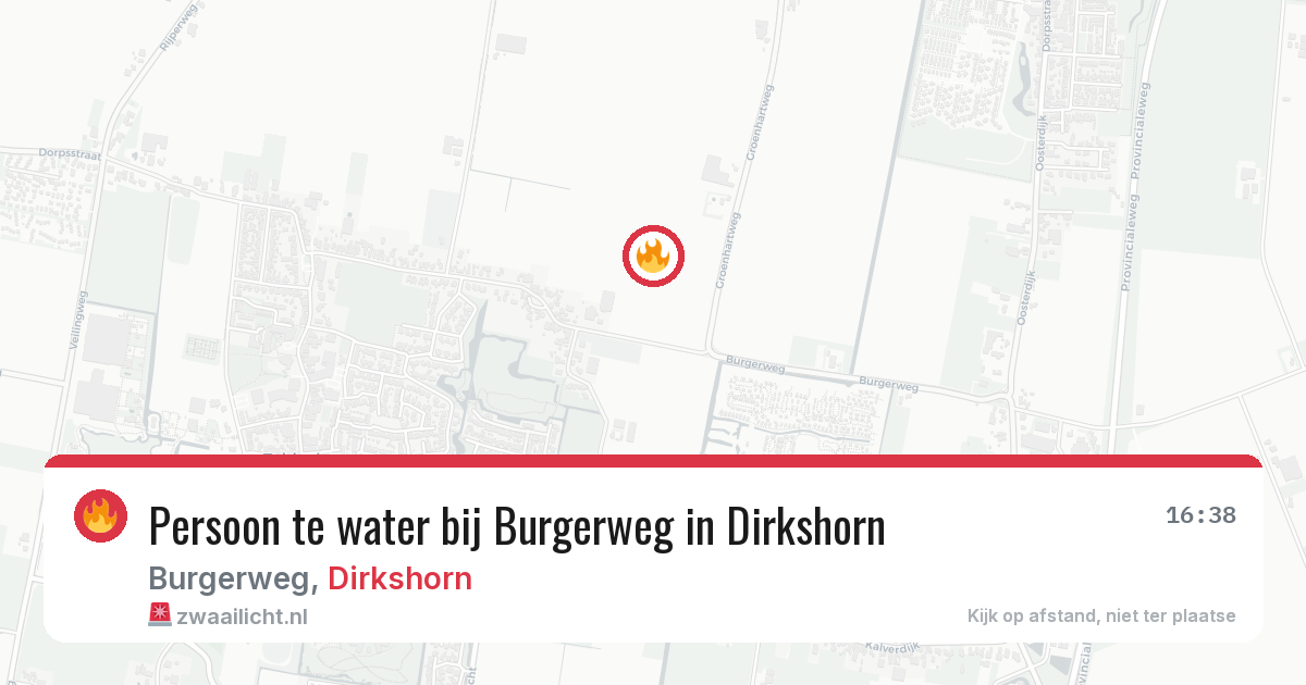 Persoon te water bij Burgerweg in Dirkshorn — 23 mrt 2026