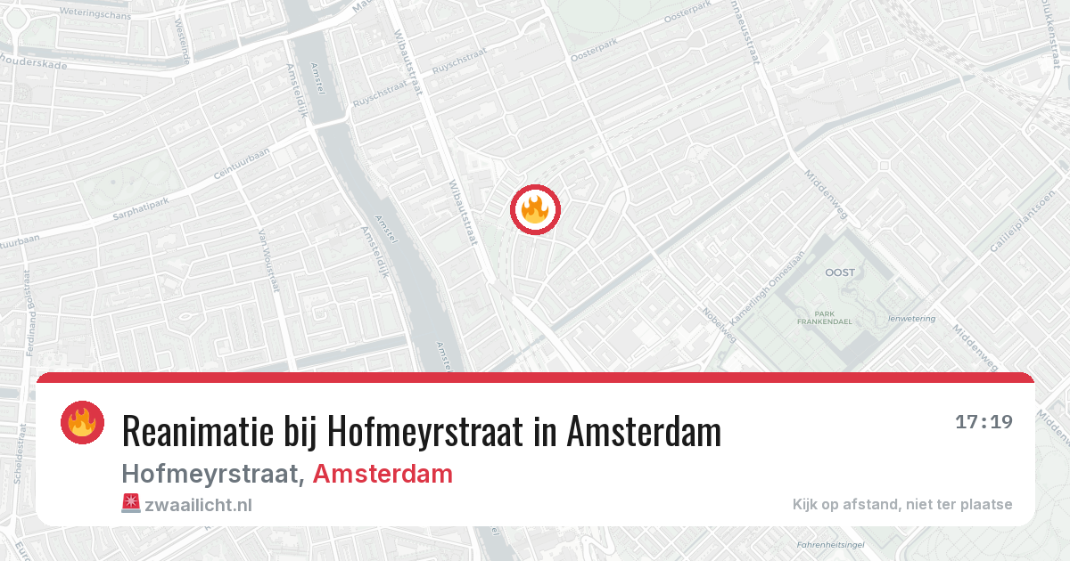 Reanimatie bij Hofmeyrstraat in Amsterdam — 9 jul 2026