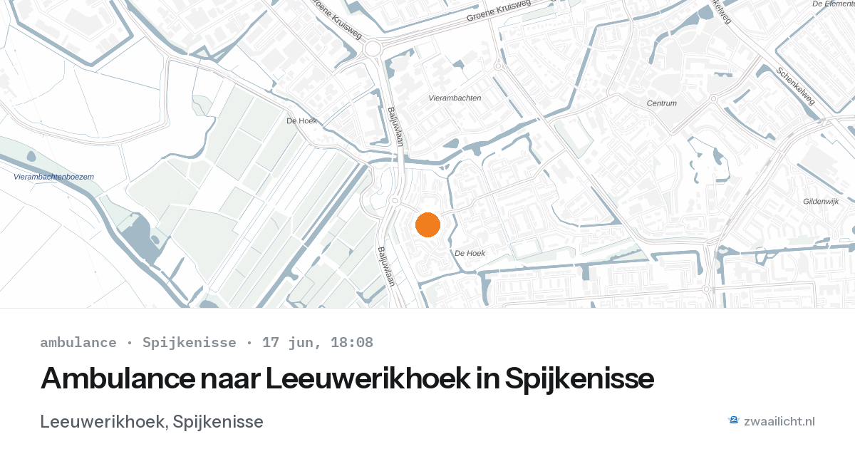 Ambulance naar Leeuwerikhoek in Spijkenisse — 17 jun 2026