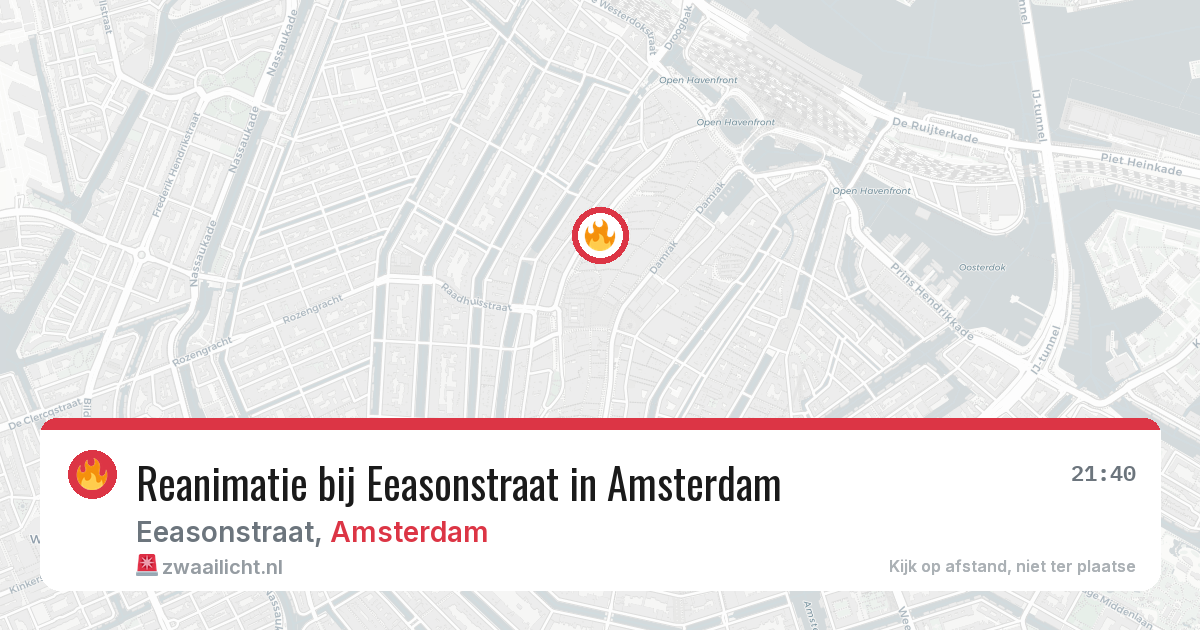 Reanimatie bij Eeasonstraat in Amsterdam — 4 apr 2026