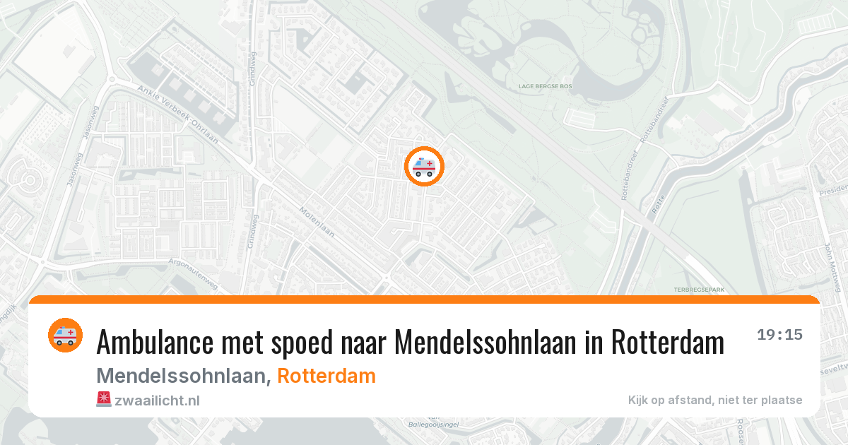 Ambulance met spoed naar Mendelssohnlaan in Rotterdam — 4 aug 2026