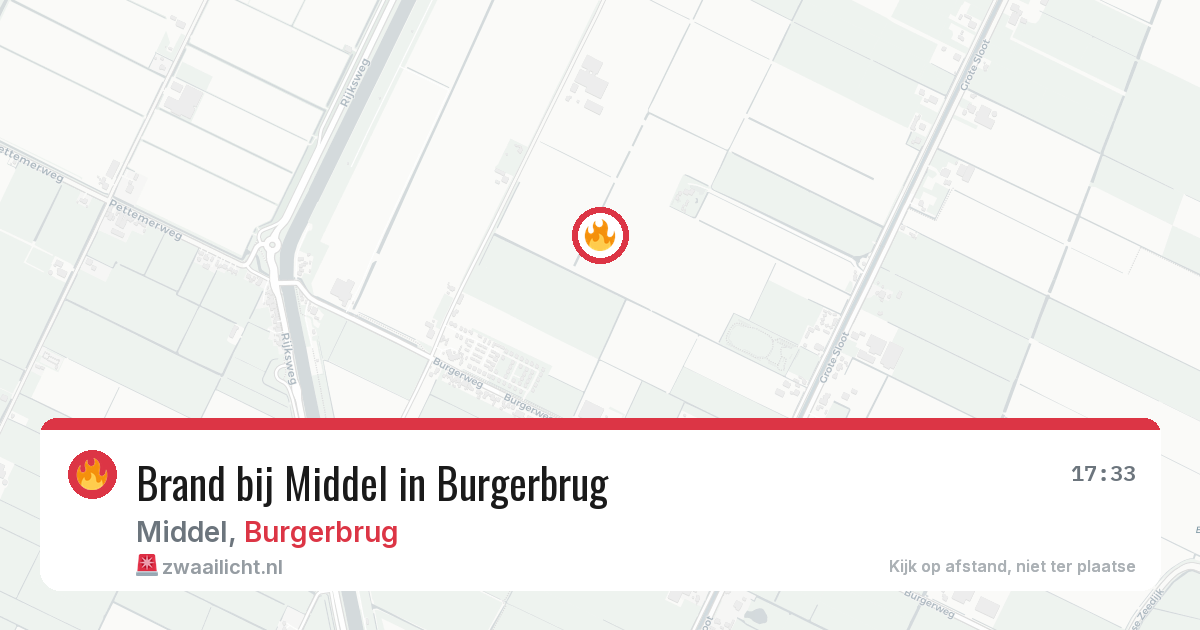 Brand bij Middel in Burgerbrug — 14 aug 2026