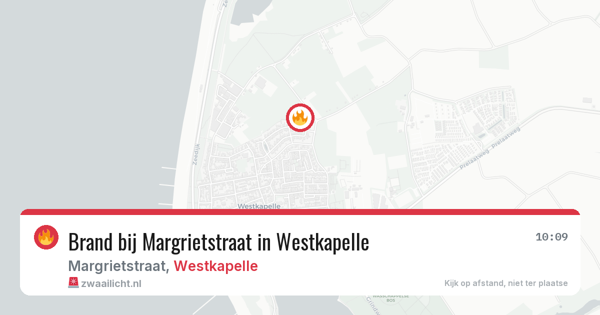 Brand bij Margrietstraat in Westkapelle — 20 jul 2026