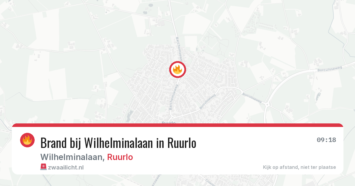 Brand bij Wilhelminalaan in Ruurlo — 28 jun 2026