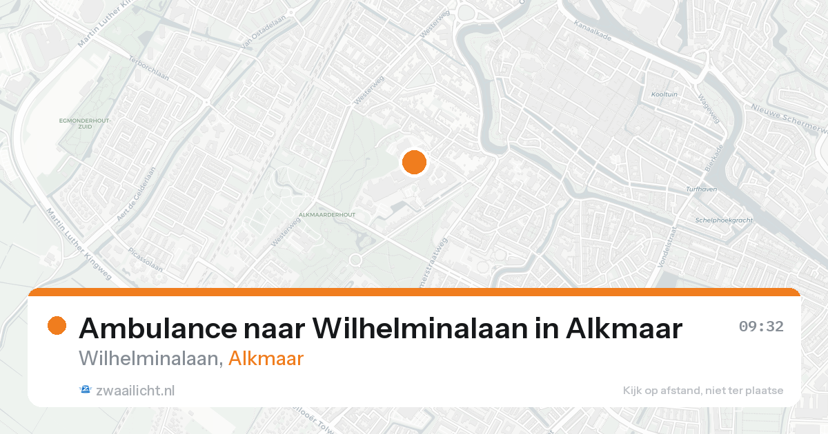 Ambulance naar Wilhelminalaan in Alkmaar — 16 aug 2026