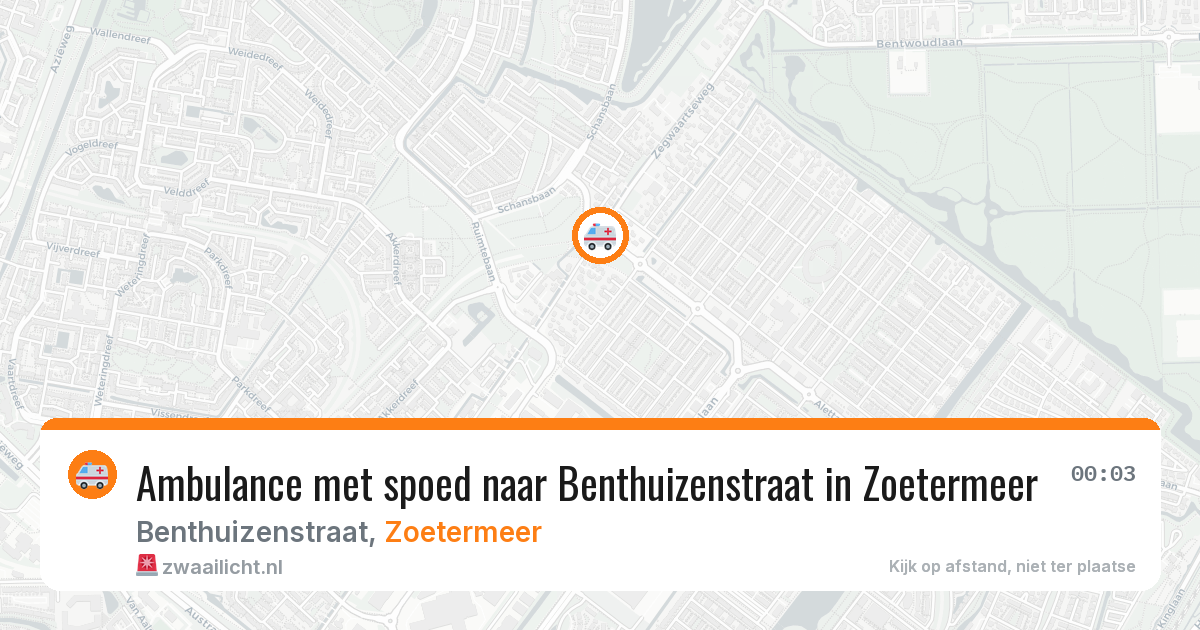Ambulance met spoed naar Benthuizenstraat in Zoetermeer — 5 apr 2026
