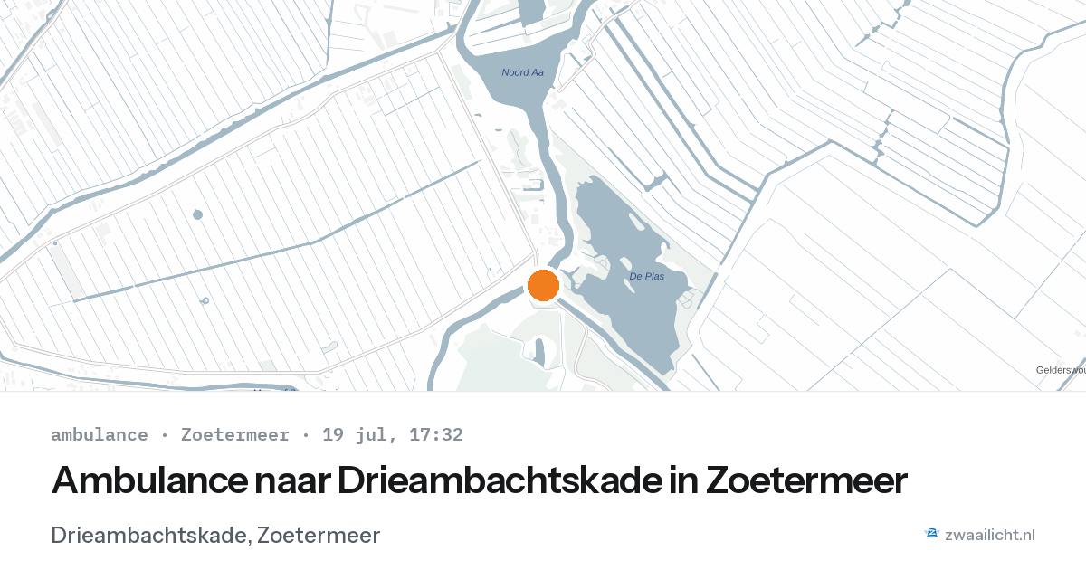 Ambulance naar Drieambachtskade in Zoetermeer — 19 jul 2026