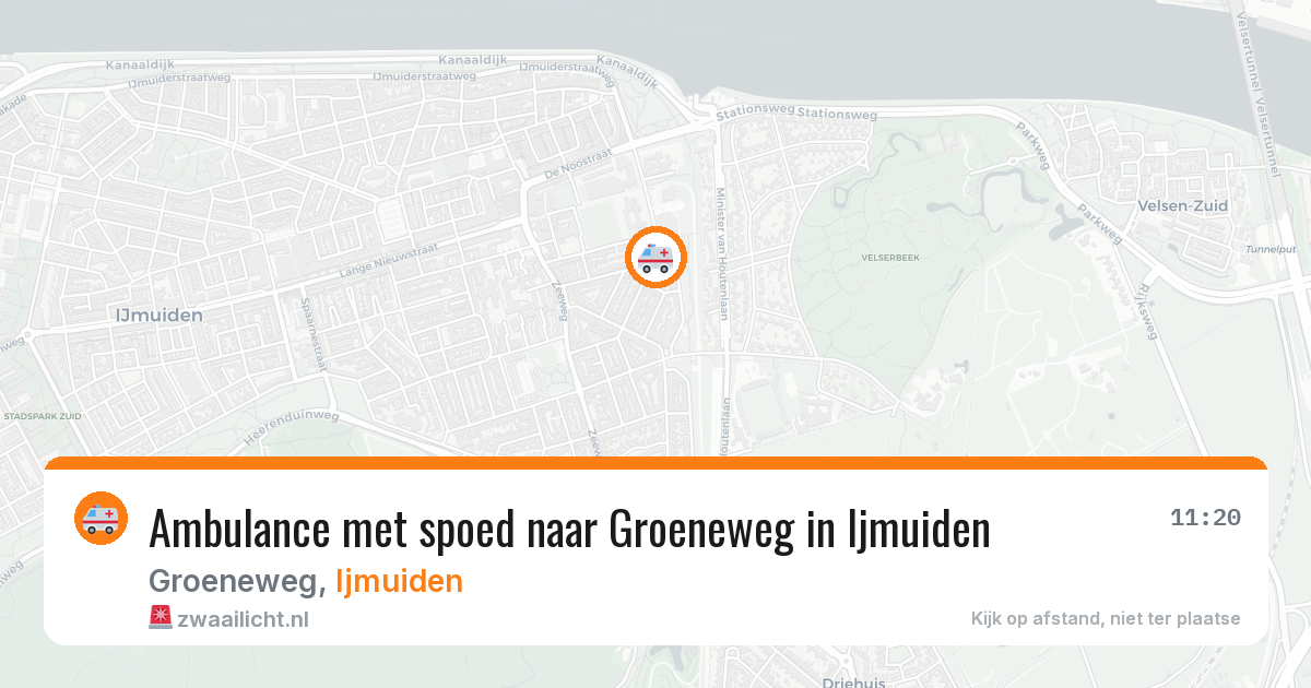 Ambulance met spoed naar Groeneweg in Ijmuiden — 19 mrt 2026