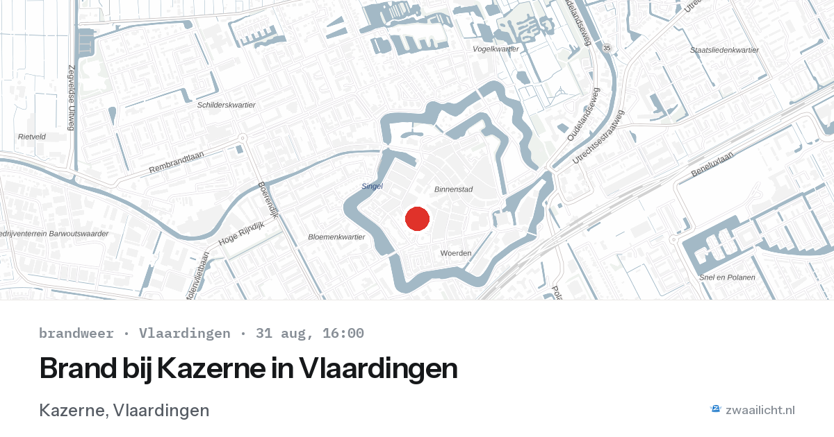 Brand bij Kazerne in Vlaardingen — 31 aug 2026