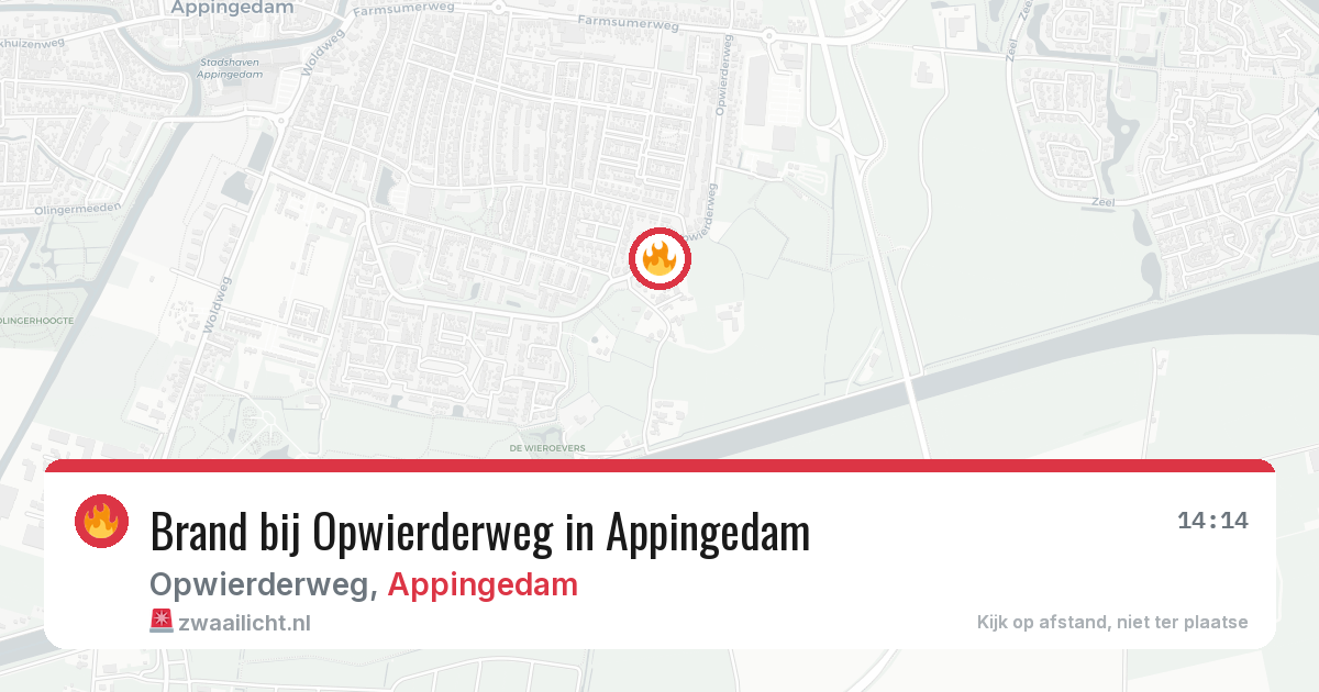 Brand bij Opwierderweg in Appingedam — 28 jun 2026