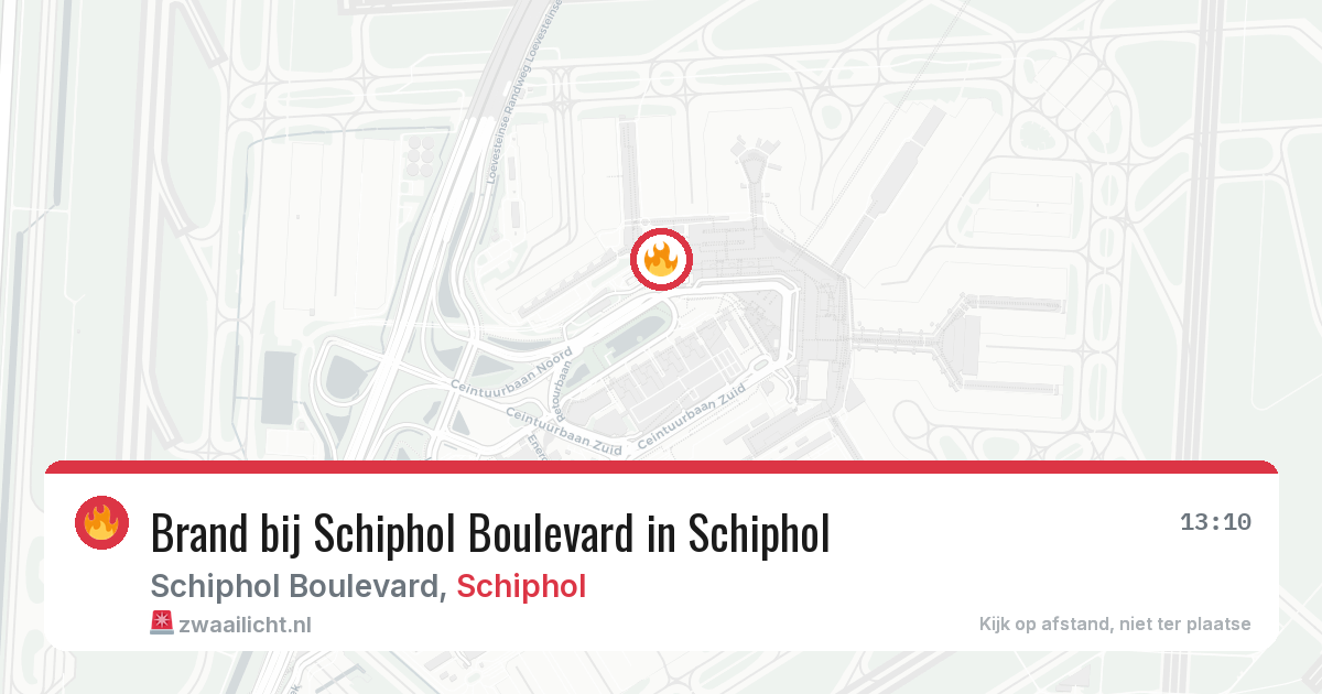 Brand bij Schiphol Boulevard in Schiphol — 4 aug 2026