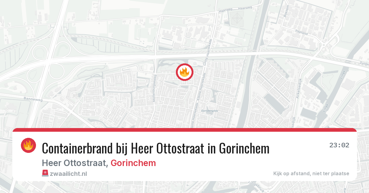 Containerbrand bij Heer Ottostraat in Gorinchem — 8 apr 2026