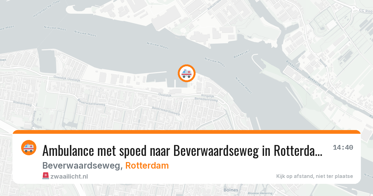 Ambulance met spoed naar Beverwaardseweg in Rotterdam — 10 mrt 2026