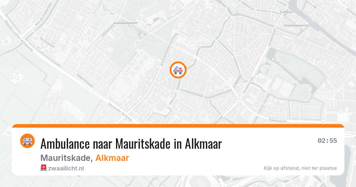 Ambulance naar Mauritskade in Alkmaar — 29 jul 2026