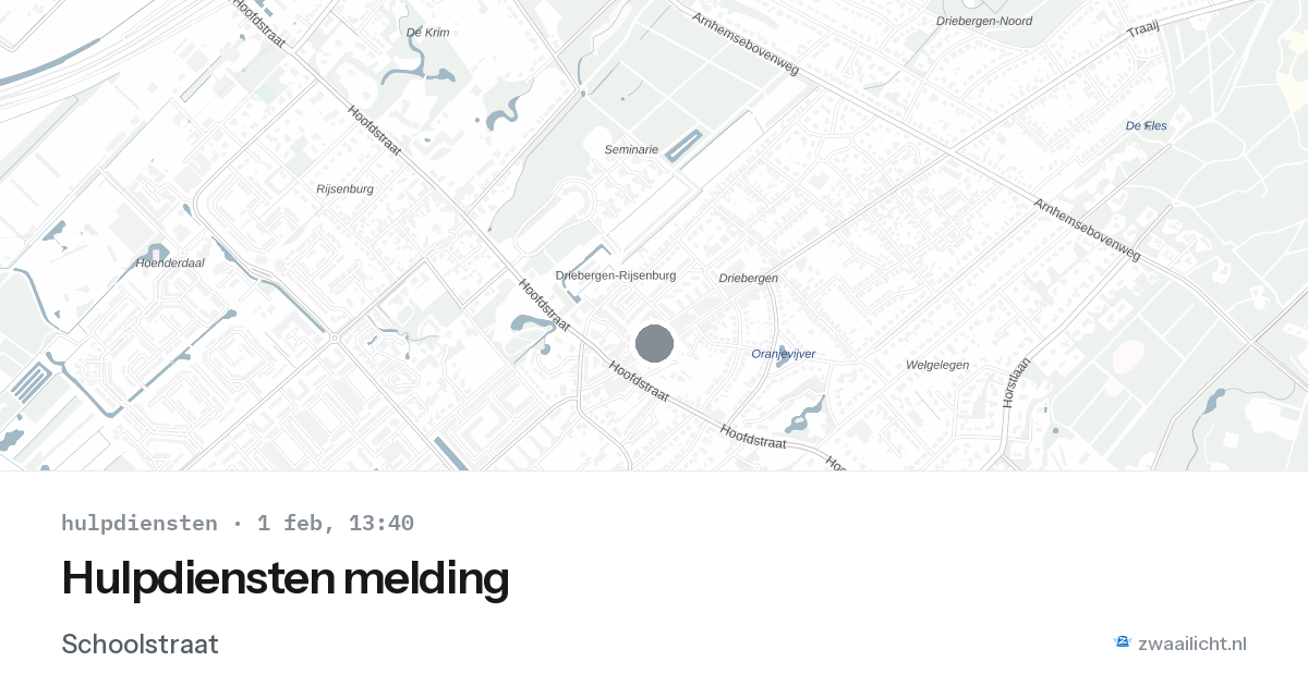 Hulpdiensten melding — 1 feb 2026
