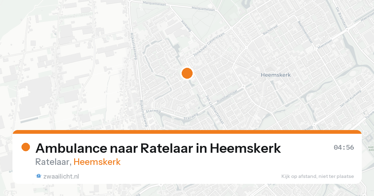 Ambulance naar Ratelaar in Heemskerk — 26 aug 2026