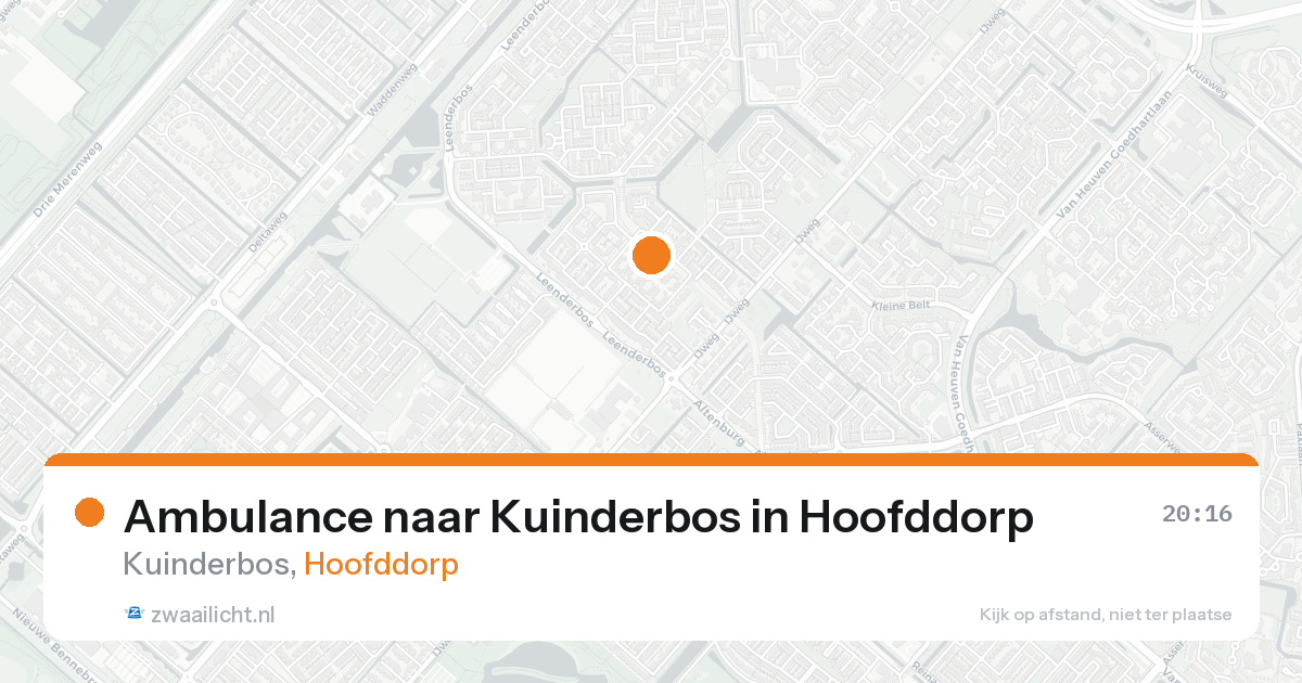 Ambulance naar Kuinderbos in Hoofddorp — 22 aug 2026