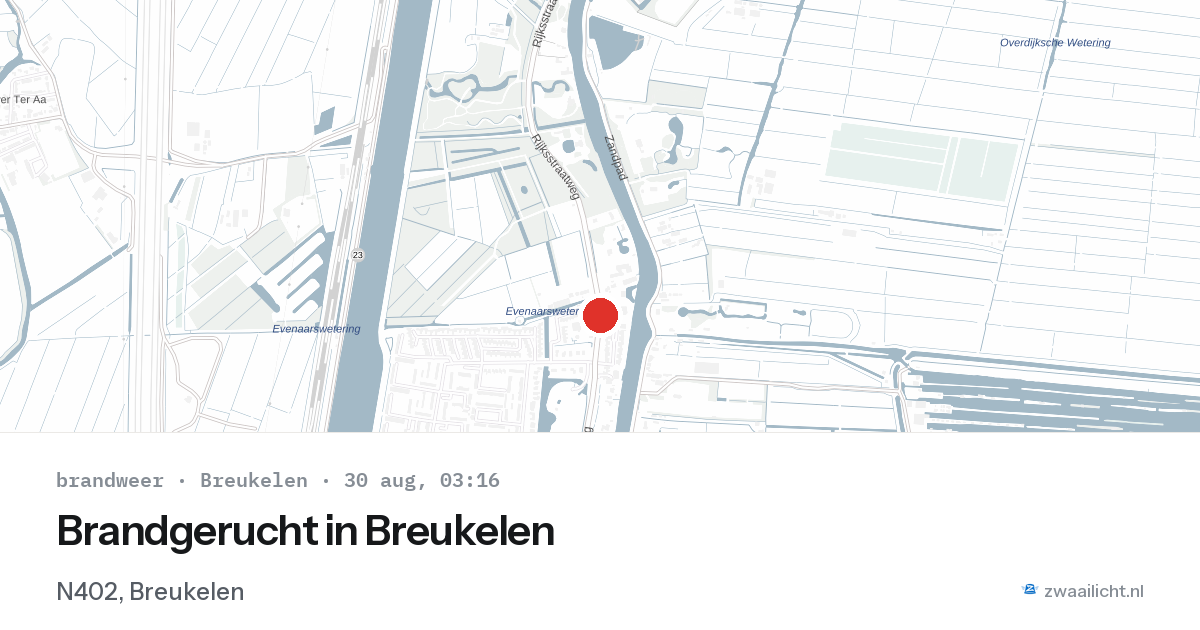Brandgerucht in Breukelen — 30 aug 2026