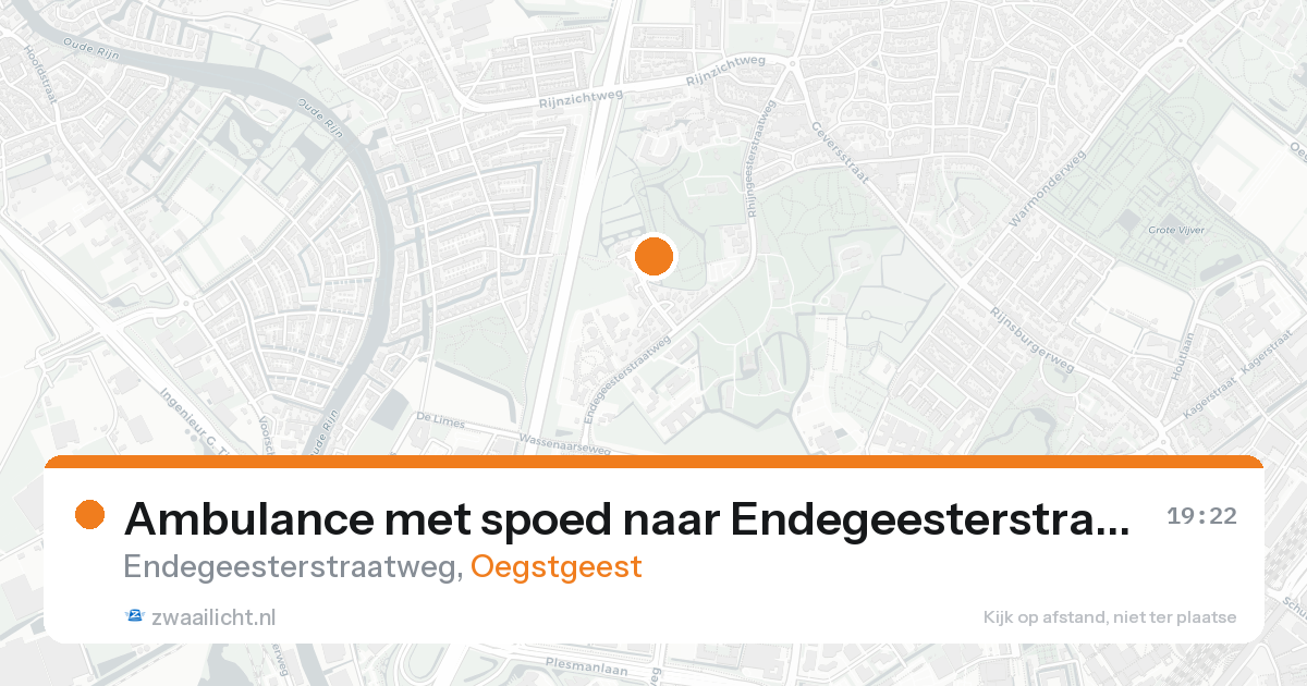 Ambulance met spoed naar Endegeesterstraatweg in Oegstgeest — 21 aug 2026