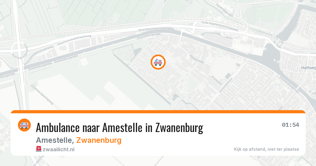 Ambulance naar Amestelle in Zwanenburg — 31 mei 2026