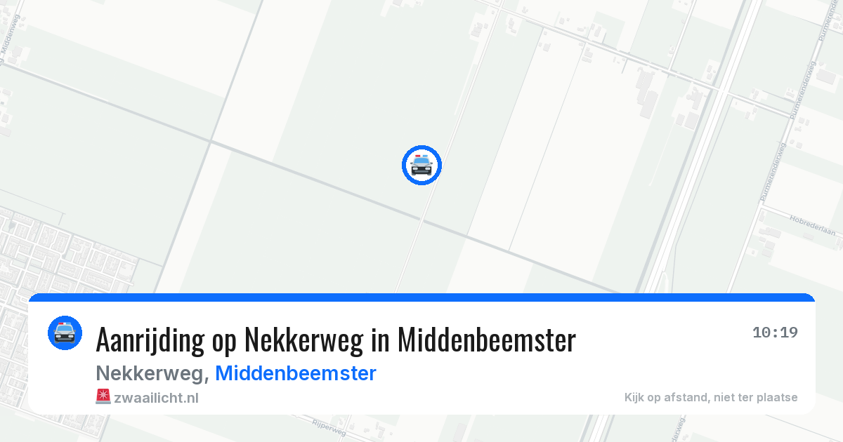 Aanrijding op Nekkerweg in Middenbeemster — 23 jul 2026