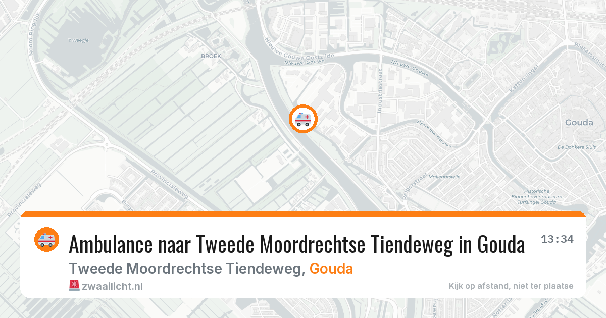 Ambulance naar Tweede Moordrechtse Tiendeweg in Gouda — 1 jul 2026
