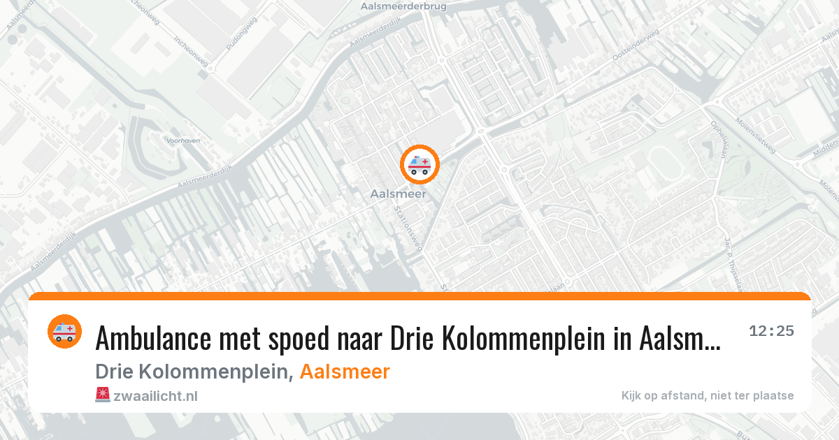 Ambulance met spoed naar Drie Kolommenplein in Aalsmeer — 20 apr 2026