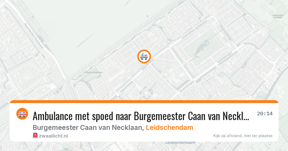 Ambulance met spoed naar Burgemeester Caan van Necklaan in Leidschendam — 23 mei 2026
