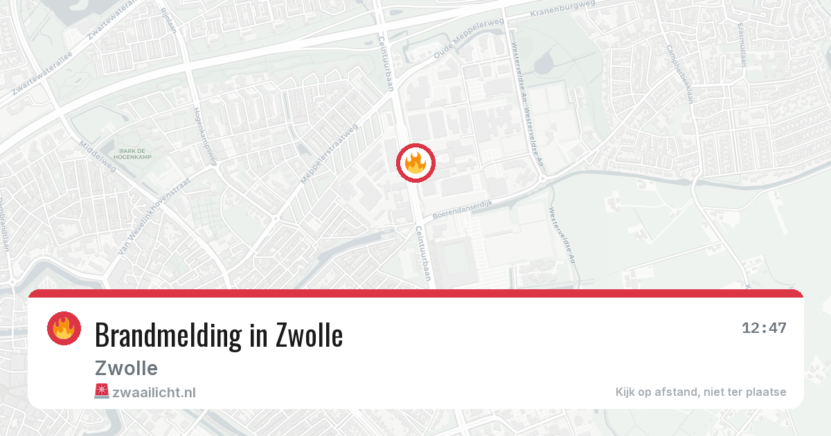 Brandmelding in Zwolle — 11 aug 2026