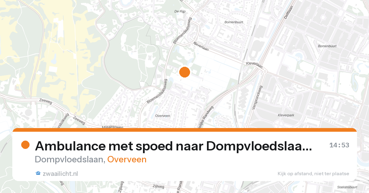 Ambulance met spoed naar Dompvloedslaan in Overveen — 28 aug 2026