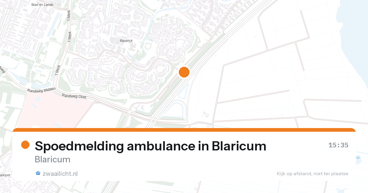 Spoedmelding ambulance in Blaricum — 26 aug 2026
